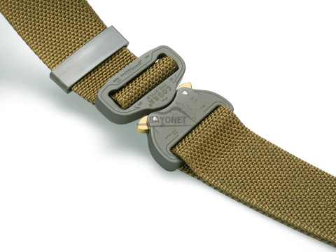 Pas średnio-sztywny COMBAT Khaki (Ciemny Coyote) o szerokości 45mm klamra Cobra® 9kN Rozmiar uniwersalny 70-120cm