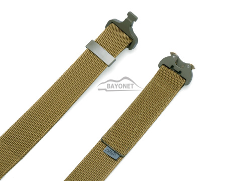 Pas średnio-sztywny COMBAT Khaki (Ciemny Coyote) o szerokości 45mm klamra Cobra® 9kN Rozmiar uniwersalny 70-120cm