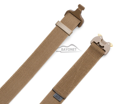 Pas średnio-sztywny COMBAT Coyote Brown o szerokości 38mm klamra Cobra® 9kN Rozmiar uniwersalny 70-120cm