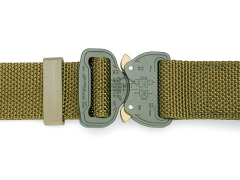 Pas średnio-sztywny COMBAT Khaki (Ciemny Coyote) o szerokości 38mm klamra Cobra® 9kN Rozmiar uniwersalny 70-120cm