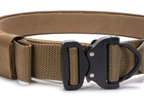 Taktyczny pas do przenoszenia broni i amunicji® STORM Coyote Brown 2-warstwowy z PALS do MOLLE Cobra® D-ring 18kN