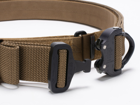 Taktyczny pas do przenoszenia broni i amunicji® STORM Coyote Brown 2-warstwowy z PALS do MOLLE Cobra® D-ring 18kN