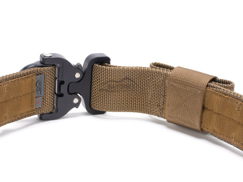 Taktyczny pas do przenoszenia broni i amunicji® STORM Coyote Brown 2-warstwowy z PALS do MOLLE Cobra® D-ring 18kN