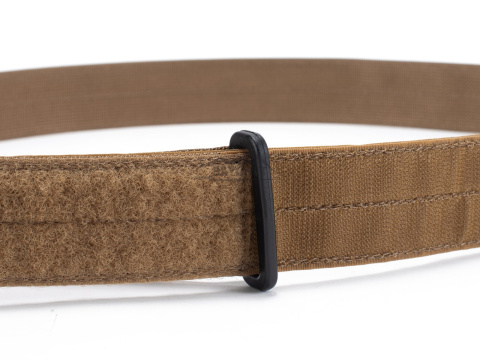 Pas miękki INNER Coyote Brown 38mm naszyty rzep Velcro® haczyki (twardy)