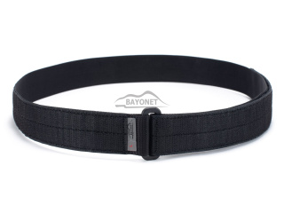 Pas miękki INNER Czarny 38mm naszyty rzep Velcro® haczyki (twardy)