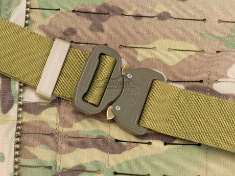 Pas miękki OUTDOOR Khaki (Ciemny Coyote) o szerokości 38mm klamra Cobra® 9kN Rozmiar uniwersalny 70-120cm