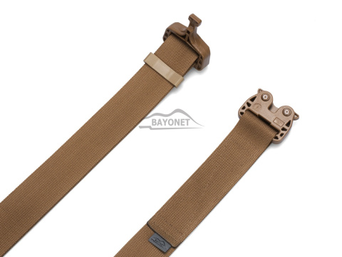 Pas miękki OUTDOOR STEALTH Coyote Brown o szerokości 38mm z niewykrywalną klamrą Cobra® 25cN Rozmiar uniwersalny 70-120cm