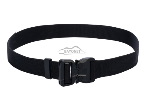 Pas miękki OUTDOOR STEALTH Czarny o szerokości 38mm z niewykrywalną klamrą Cobra® 25cN Rozmiar uniwersalny 70-120cm