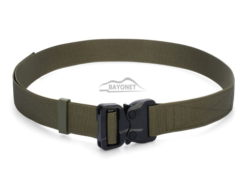 Pas miękki OUTDOOR STEALTH Ranger Green o szerokości 38mm z niewykrywalną klamrą Cobra® 25cN Rozmiar uniwersalny 70-120cm