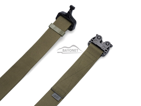 Pas miękki OUTDOOR STEALTH Ranger Green o szerokości 38mm z niewykrywalną klamrą Cobra® 25cN Rozmiar uniwersalny 70-120cm