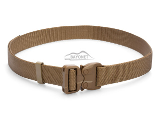 Pas średnio-sztywny COMBAT STEALTH Coyote Brown o szerokości 38mm niewykrywalna klamra Cobra® 25cN Rozmiar uniwersalny 70-120cm