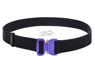 Pas średnio-sztywny COMBAT Czarny o szerokości 38mm klamra Cobra® 9kN purple Rozmiar uniwersalny 70-120cm