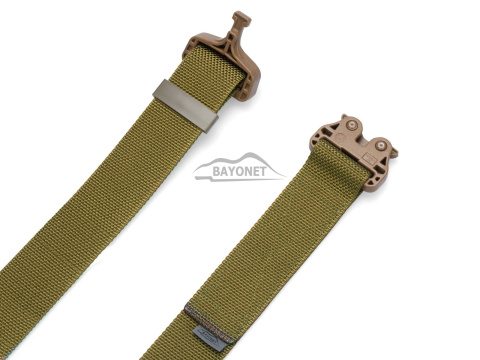 Pas średnio-sztywny COMBAT STEALTH Khaki o szerokości 45mm niewykrywalna klamra Cobra® 25cN Rozmiar uniwersalny 70-120cm