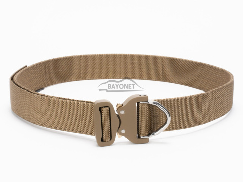 Pas sztywny THIRDLINE Coyote Brown o szerokości 45mm 1-warstwowy z Cobra® D-ring 18kN klamra wzmocniona metalowa